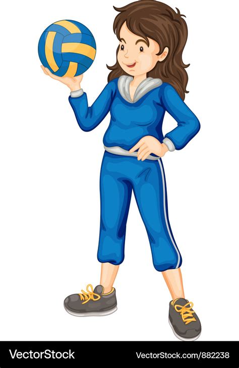 Sports girl Royalty Free Vector Image - VectorStock