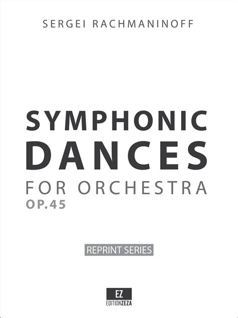 Rachmaninov Symphonic Dances Op.45 Full Score & Orchestral Parts sheet ...