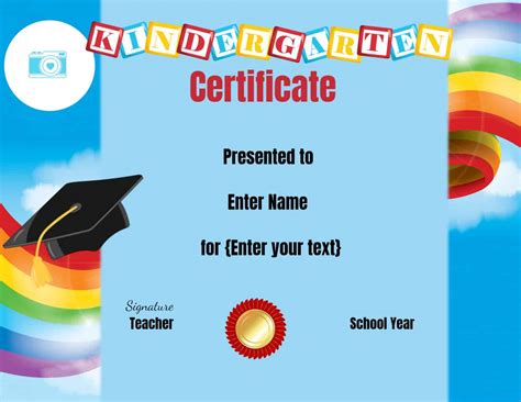 Free Custom Kindergarten Graduation Certificates