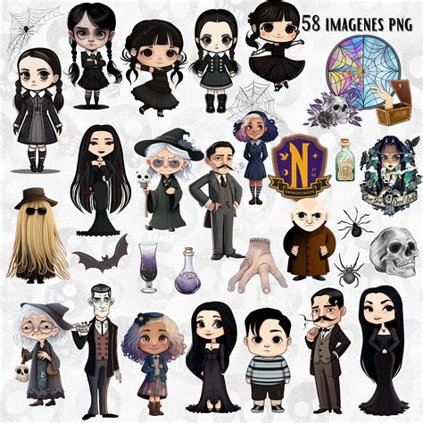 Wednesday Cliparts 58 PNG 24 Wallpapers Wednesfsy Addams. - Etsy Finland