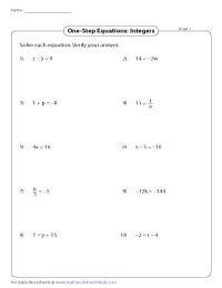 Solving Linear Equations In One Variable Worksheet Pdf Kuta ...