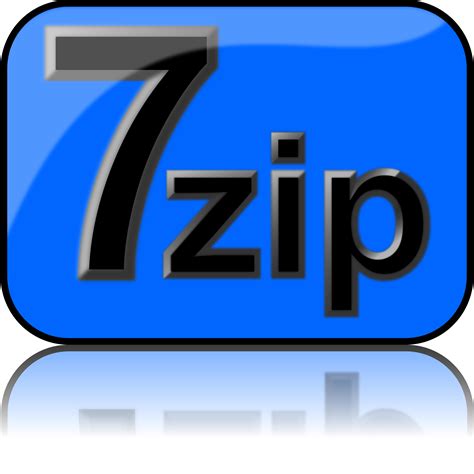 Clipart - 7zip Glossy Extrude Blue