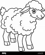Coloring Sheep Pages Cute Lord Cartoon Clipart Colouring Lost Printable  sketch template