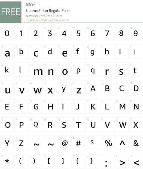 Amazon Ember Regular 1.010 Fonts Free Download - OnlineWebFonts.COM