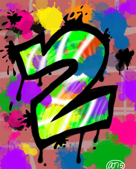 Number 2 Graffiti Paint Splatter Art by AubreyTurtle15 on DeviantArt