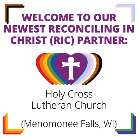 A New RIC Community: Holy Cross Lutheran Church (Menomonee Falls, WI) - Reconciling Works