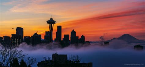 Seattle Sunrise Fogscape from Kerry Park