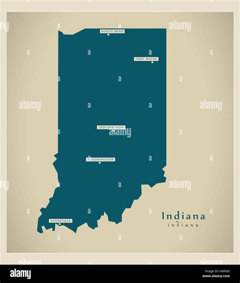 Washington indiana map hi-res stock photography and images - Alamy