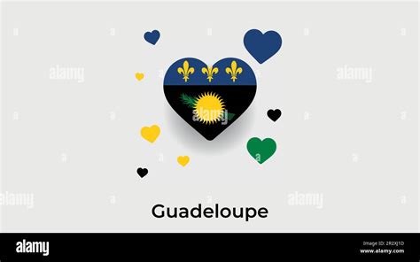 Guadeloupe country heart. Love Guadeloupe national flag vector illustration Stock Vector Image ...