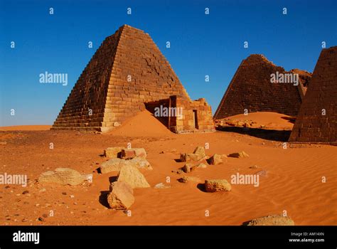 Pyramids, Meroe, Sudan Stock Photo - Alamy