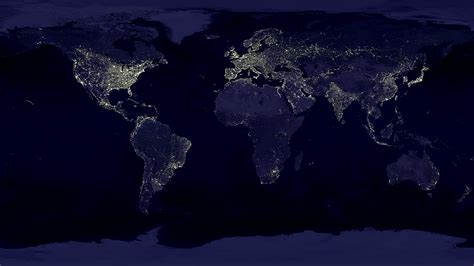 night worldmap continents Oceans