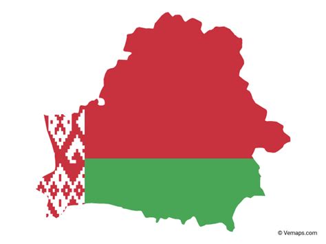 Flag Map of Belarus | Free Vector Maps | Belarus, Belarus flag, Map