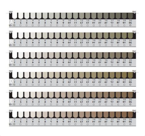 Printable Tooth Color Chart