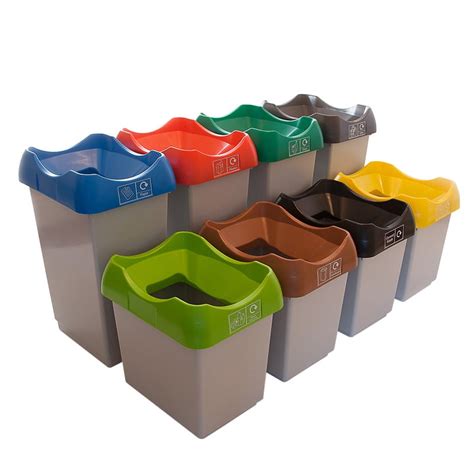 ESE Direct - Waste Recycling Bins with Coloured Lids