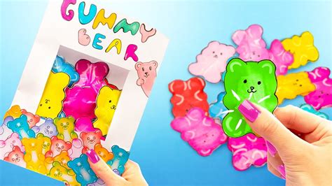 Gummy Bear Bag / DIY Paper Squishy Bears - YouTube