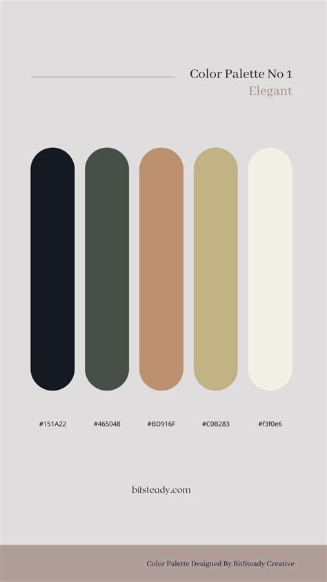 Elegant Modern Color Palette l Brand Design in 2023 | Website color palette, Brand color palette ...