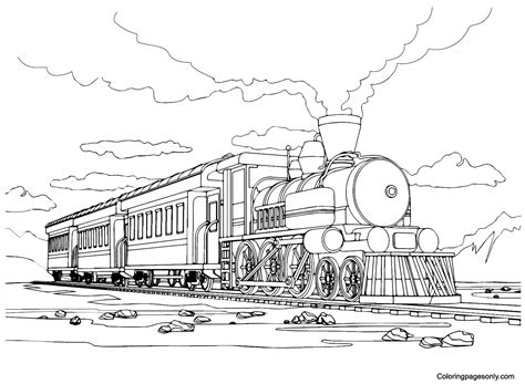 Polar Express Train Coloring Page - Free Printable Coloring Pages