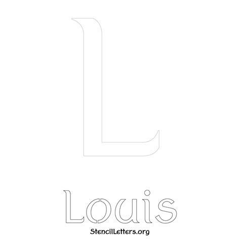 Louis Free Printable Name Stencils with 6 Unique Typography Styles and ...