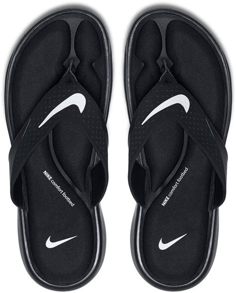 Nike Synthetic Ultra Comfort Thong Flip Flops in Black/White (Black) for Men - Lyst