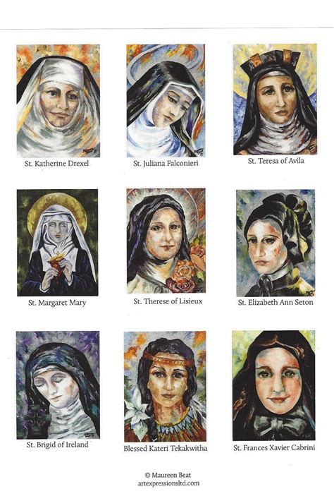 Catholic Female Saints Notecards - Etsy