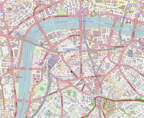 WaterlooCentroid | Open street map, London, Drawn map