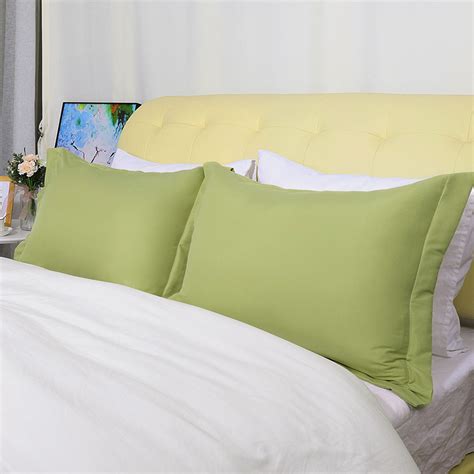 Soft 1800 Microfiber Pillow Shams Set of 2 Oxford Pillowcases Standard ...