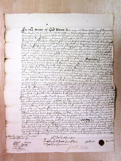 Will of William Swann 1688 | Orwell Parish Council