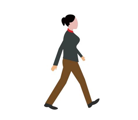 Walk Png - Cartoon Woman Walking Png | Transparent PNG Download #133541 - Vippng