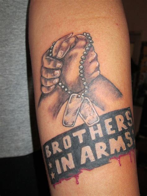 Brothers in arms | Skull tattoo, Tattoos, Brothers in arms