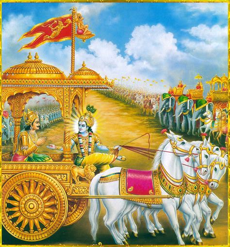 Lord Krishna Arjun On Chariot Mahabrat Painting | ubicaciondepersonas ...