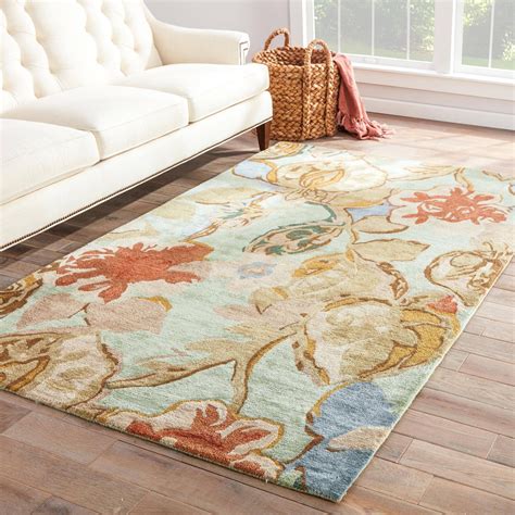 Juniper Home Clemente Handmade Floral Green/ Multicolor Area Rug (5' X 8') (5x8), Size 5' x 8 ...