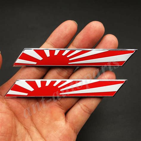 2x Japan Japanese Flag Car Emblem Badge Motorcycle Fairing Decals ...