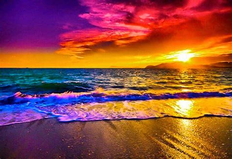 Download Vibrant Sunset Ocean Colors Wallpaper | Wallpapers.com