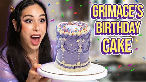 Making Grimace a Birthday Cake - Quake N Bake - YouTube