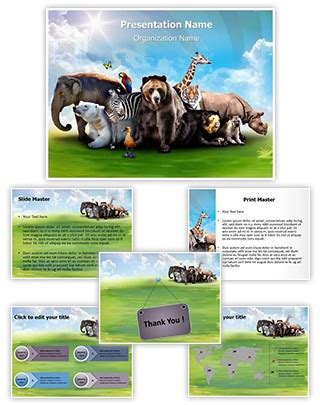 Professional Wild Animals Editable PowerPoint Template