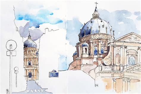 Urban Sketchers Paris: Paris, au gré des coupoles