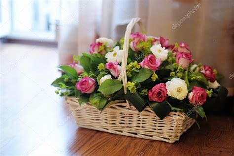 Bouquet of flowers in basket Stock Photo by ©mary_smn 26616901