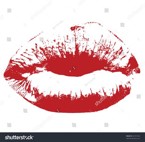 Red Kiss Lips Vector Illustration Stock Vector (Royalty Free) 32917642 ...