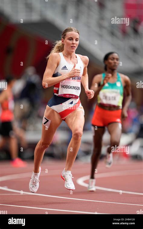 Keely Hodgkinson competing in the 800 meters of the 2020 Tokyo Olympics Stock Photo - Alamy