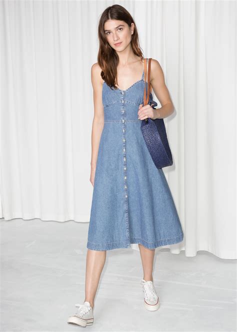 Midi Dresses | Dresses - & Other Stories | Flared denim dress, Denim ...