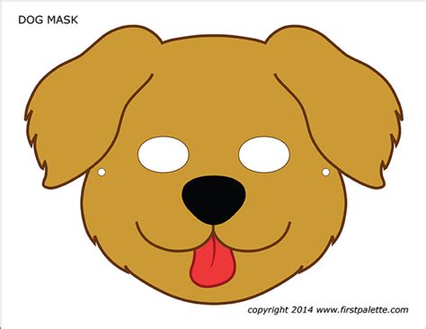 Printable Colored Dog Mask 2 | Animal masks for kids, Printable animal masks, Dog mask