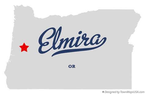 Map of Elmira, OR, Oregon