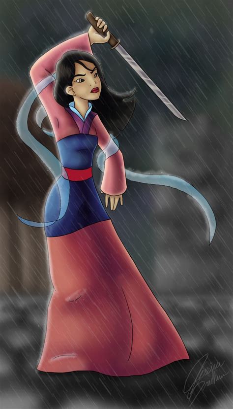 Mulan Swordfight in the Rain by jessijoke on deviantART | Mulan, Animated princess, Disney mulan