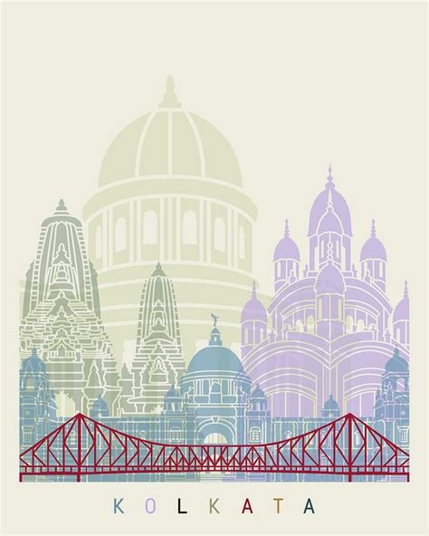 Buy Kolkata Skyline Poster Fine Art Print Landmarks Skyline Online in ...