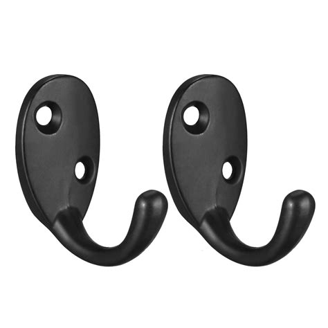 Durable Coat Hooks Wall Mounted Retro Hooks Utility Black Hook for Coat Towel Key Cap Cup Hat ...