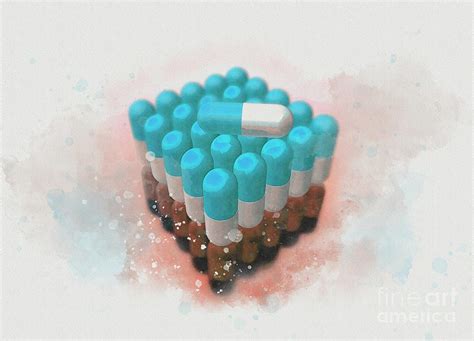 Blue And White Capsules Photograph by Victor Habbick Visions/science Photo Library | Pixels