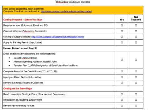 FREE 26+ Onboarding Checklist Templates in MS Word | Excel | PDF | Google Docs | Pages | Free ...