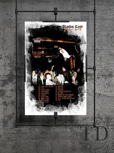 Playboi Carti - Die Lit, Playboi Carti Print, Hip Hop Wall Art Print ...