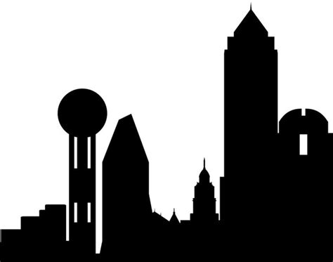 Dallas Skyline Silhouette Printable Skyline Dallas Texas - Etsy