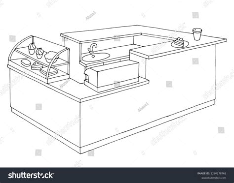 Cafe Counter Island Isolated Graphic Black Stock Vector (Royalty Free) 2280278761 | Shutterstock